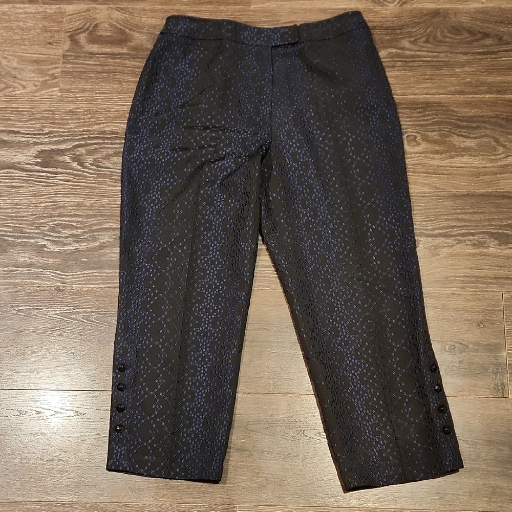❤️ VINTAGE Y2K JULIANA COLLEZIONE EMBROIDERED HIGH RISE STRAIGHT CROP PANTS, 10